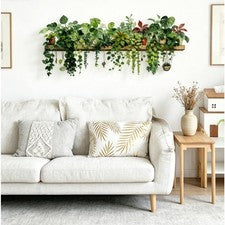 Pegatina de Pared Hojas Verdes Tema Botánico PVC para Decoración Hogar Salón