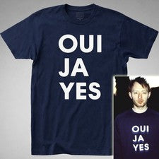 CAMISETA OUI JA YES Thom Yorke usada por rock años 90 Reino Unido regalo música radiohead moda