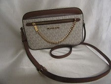 BOLSO BANDOLERA MUJER MICHAEL KORS LOGO ESTAMPADO NUEVO SIN VAINILLA