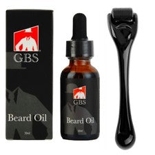 Aceite de crecimiento de barba y bigote para hombres aseo del cabello salud brillo con rodillo Derma