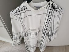 Vestido mujer H&M talla 34 blanco con rayas negras
