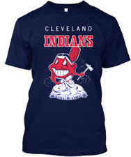 Nueva Camisa de Algodón Azul Marino Cleveland Indians Chief Wahoo est 1959 Regalo S-234XL