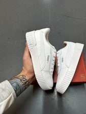 Puma Carina 2.0 Blanco Plataforma Unisex Entrenadores Con Cordones Talla 3.5 UK