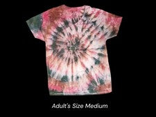 Camiseta estilo vintage teñida a mano tie dye talla mediana