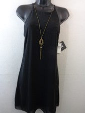 I.N. Vestido para mujer San Francisco XL negro espalda corredera cambio con collar etiquetas nuevas