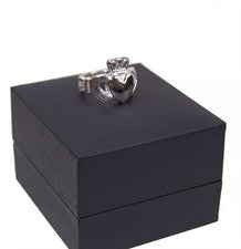 Anillo Claddagh de plata 925 grueso peso pesado hecho en el Reino Unido