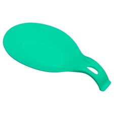 Soporte para utensilios de cocina con reposacuchara de silicona resistente al calor de 4,72", verde 1 pieza