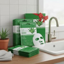 Mascarilla calmante de aloe vera Mascarillas faciales hidratantes Cuidado de la piel Hidratante Facial Ella...