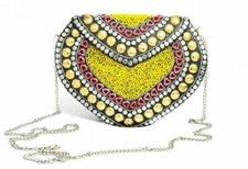 Nuevo bolso de mano de moda para mujer Meenakari bolso de mano mediano