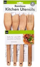 4 utensilios de cocina de bambú - ayudantes de cocina