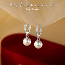 Pendientes de plata 925 con colgante de perlas - elegante belleza atemporal