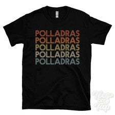 CAMISETA POLLABRAS ESTILO RETRO REPETIDO para hombre y mujer Reino Unido top name regalo