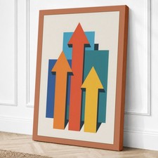 Impresión geométrica en lienzo Upward Momentum arte de pared decoración del hogar listo para colgar
