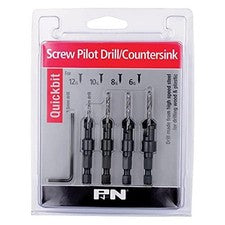 P&N Quickbit Screw Pilot Drill/Countersink 5 Piece Set