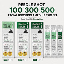 Juego de trío de ampollas de refuerzo facial VT Reedle Shot 100 300 500 cuidado de la piel coreano