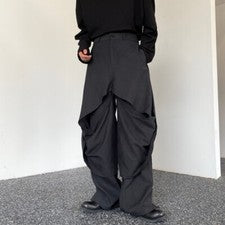 Para Hombres Nuevo Moda Punk Gótico Suelto Irregular Pierna Ancha Pantalones Juveniles Fiesta Pantalones
