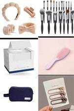 Paquete de belleza beige - accesorios de maquillaje y cabello