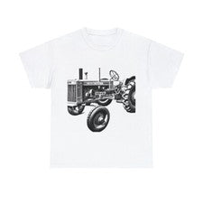 Camiseta Estilo Vintage Tractor Granja Trabajo Unisex Adulto Americana Aire Libre Camiseta