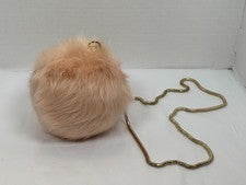 NUEVO SIN ETIQUETAS Bolso de Hombro Cartera Aldo Para Mujer Rosa Difuso Imitación Piel Redonda Bola Cadena Dorada