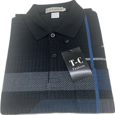 T-C MODA Hombre Camisas Negro Talla-xxl.