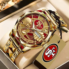 Reloj de cuarzo de lujo 49ers 80 aniversario aleación - 14480