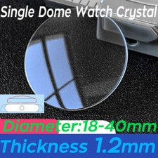 Cristal mineral cúpula única de 1,2 mm 18 mm-40 mm redondo reloj vidrio reemplazo piezas de lente