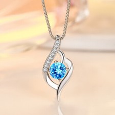 Collar mujer plata 925 circonita colgante bisutería mujer regalo