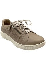 Zapatilla deportiva para mujer Clarks Caroline Rio de cuero en relieve arena