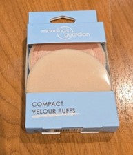 Mannings Guardian Polvo Suave Terciopelo Puff Maquillaje Cosmético Cara Belleza Compacto x2