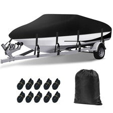 20/21/22' Heavy Duty Boat Cover Waterproof Rain V-Hull Fishing Ski Trailerable