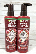 Paquete de 2 acondicionadores Garnier Whole Blends Remedy extracto de rosa roja protector de color