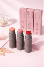 Colorete en Polvo Doble Cabeza Ojos Labios Mejilla Doble Uso Duradero Mate Natural