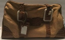 Bolso de Mano de Viaje Bath Body Works Cuero Sintético Cocodrilo Marrón 20"