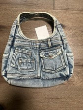 ZARA MUJER DENIM BOLSO DE MANO DENIM AZUL NUEVO CON ETIQUETAS#bolsos