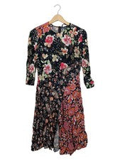 Vestido informal Zara estampado floral manga larga midi vestido de verano talla 38
