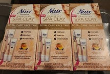 Nuevo en Paquete 3 Paquetes de Arcilla Spa Brasileña Nair Cuidado Total Trío Facial Nuevo Régimen de 3 Pasos