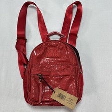 Steve Madden BForce Sport Set Mini Mochila Para Mujer Rojo Logo Imitación Cuero Nylon