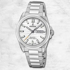 Festina Reloj de Hombre Hecho en Suiza Pulsera Acero Inoxidable Plata UF20073/1