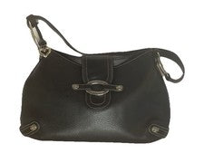 "Bolso de hombro Brighton auténtico de cuero negro rectangular para mujer 15 x 8,5 x 3,5"""