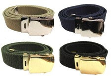 Cinturón de tela militar con hebilla - Suministro de uniforme militar - ELIGE COLOR