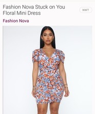 Mini vestido floral multicolor Fashionova para mujer talla XL