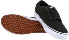 Vans Hombre Atwood Entrenadores de Lona Negro Blanco Zapatos de Skate Nuevos en Caja Reino Unido 7