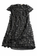 Vestido para mujer Michael Kors de malla circular texturizado talla 2 diseño de apliques de puntos ¡NUEVO CON ETIQUETAS!