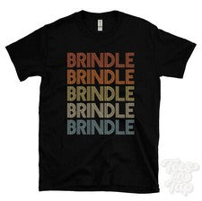 CAMISETA ESTILO RETRO REPETIDA BRINDLE para hombre y mujer novedad genial nombre regalo