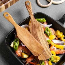 Juego de espátulas de madera premium de 5 piezas utensilios de cocina cuchara herramienta de cocina antiadherente