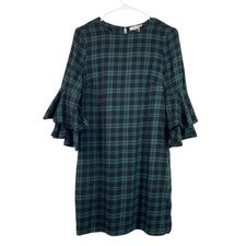 Vestido Beachlunchlounge Delphina Para Mujer XS Verde Cuadros Academia Preppy Femenino