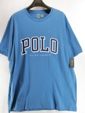 Camisa Polo Ralph Lauren Hombres 2XLT Azul Estampado Tienda Gráfico Logo Camiseta Grande y Alta Nueva con Etiquetas