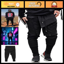 Pantalones cargo jogger para hombre ropa técnica ropa de calle estilo harén tobillo informales con bolsillo