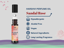 Sandalia Rosa Perfume Aceite | Notas Leñosas Florales Almizcladas | Attar Unisex de Larga Duración