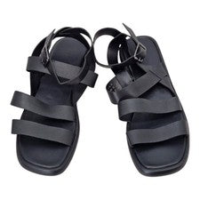 Sandalias para mujer clásicas de cuero con correa al tobillo de forma plana de la colección M&S